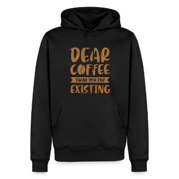 Un cauchemar pour l’amateur de caféine de café - Sweat à capuche Premium bio Homme - noir - Devant - Nico (187cm)