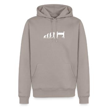 Möbelpacker Umzugsunternehmen Umzugshelfer Mover - Männer Premium Bio Hoodie - Taupe - Vorne - Nico (187cm)