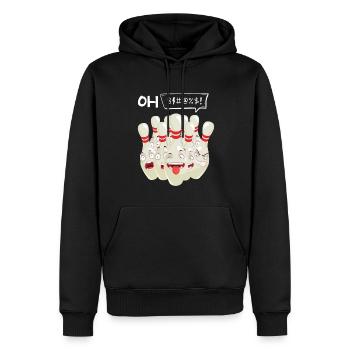 Bowl Design Für Bowler Bowling Spieler Sport - Männer Premium Bio Hoodie - Schwarz - Vorne - Nico (187cm)