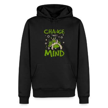 Change your design to climate change - Men’s Premium Organic Hoodie - black - Front - Nico (187cm)