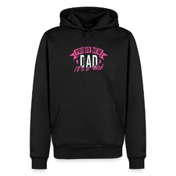 Stolzer Neuer Vater Ist Ein Mädchen Design Daddy - Männer Premium Bio Hoodie - Schwarz - Vorne - Nico (187cm)