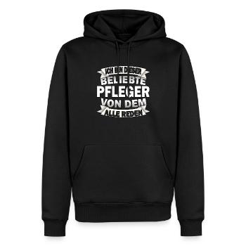 Lustige Pfleger Spruch Krankenpfleger Altenpfleger - Männer Premium Bio Hoodie - Schwarz - Vorne - Nico (187cm)