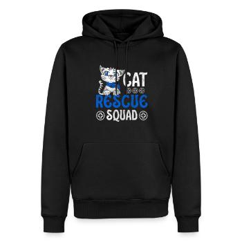 Cat Rescue Squad Cat Design Für Katzenliebhaber - Männer Premium Bio Hoodie - Schwarz - Vorne - Nico (187cm)