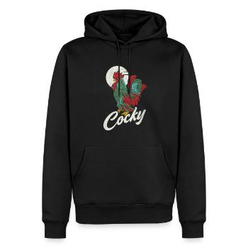 Hochnäsiges Hahn-design Für Hühnerliebhaber - Männer Premium Bio Hoodie - Schwarz - Vorne - Nico (187cm)