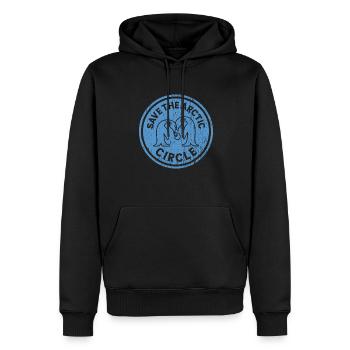 Save The Arctic Circle Design Tierrechte - Männer Premium Bio Hoodie - Schwarz - Vorne - Nico (187cm)
