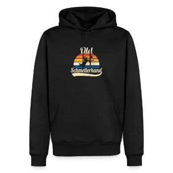 Beachvolleyball Retro Old Schmetterhand - Männer Premium Bio Hoodie - Schwarz - Vorne - Nico (187cm)