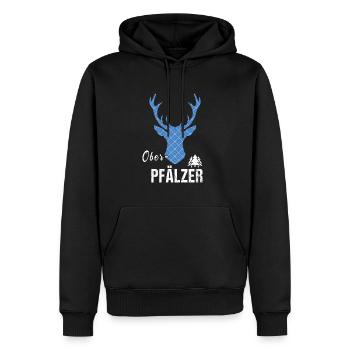 Oberpfälzer Hirsch - Männer Premium Bio Hoodie - Schwarz - Vorne - Nico (187cm)