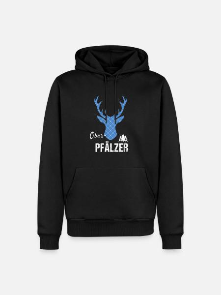 Oberpfälzer Hirsch - Männer Premium Bio Hoodie - Schwarz