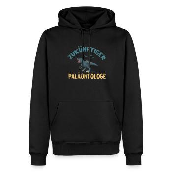 Zukünftiger Paläontologe, Dinosaurier - Männer Premium Bio Hoodie - Schwarz - Vorne - Nico (187cm)