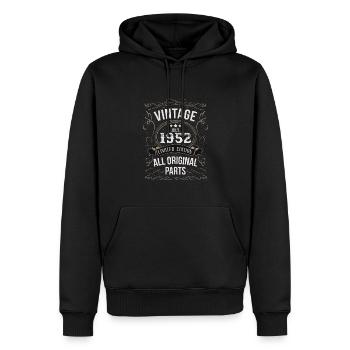 July 1952 - 70th birthday gift. Awesome. - Men’s Premium Organic Hoodie - black - Front - Nico (187cm)