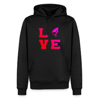 hydroptère femmes wingsurf wingfoil homme foilwing - Sweat à capuche Premium bio Homme - noir - Devant - Nico (187cm)