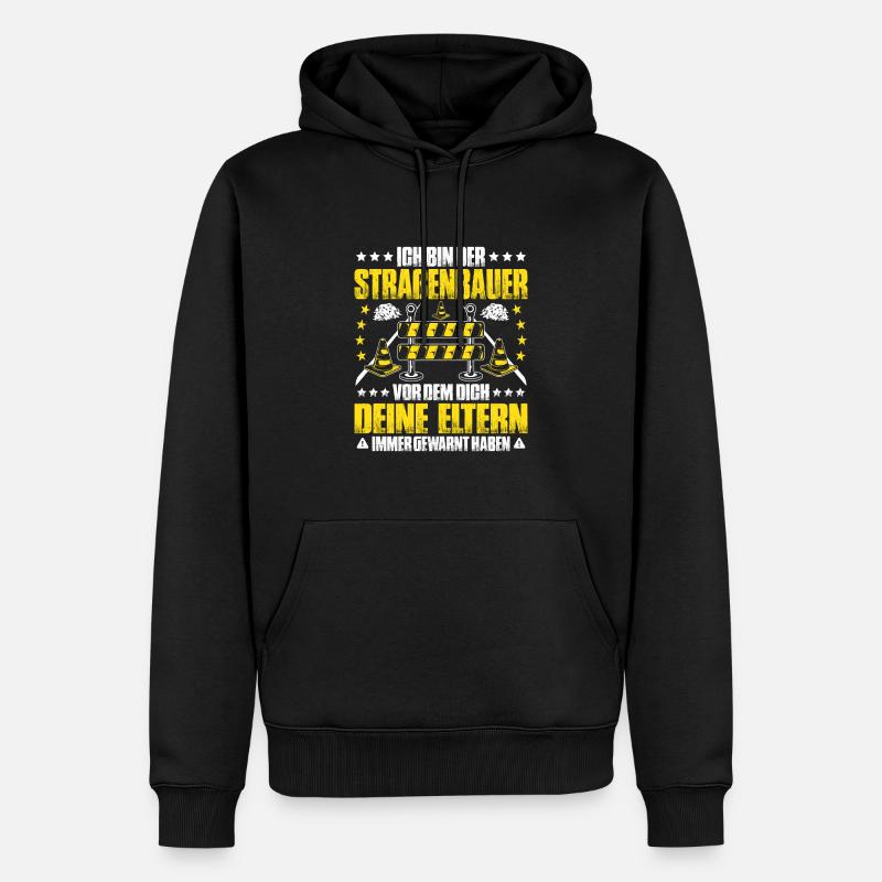 Straßenbauer Asphaltbauer Straßenbau - Männer Premium Bio Hoodie - Schwarz