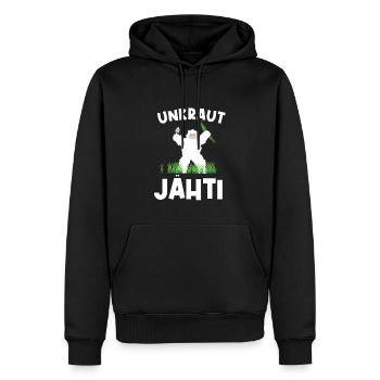 Unkraut Jähti Yeti - Männer Premium Bio Hoodie - Schwarz - Vorne - Nico (187cm)