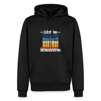 Leiter vom Rechenzentrum - Männer Premium Bio Hoodie - Schwarz - Vorne - Nico (187cm)