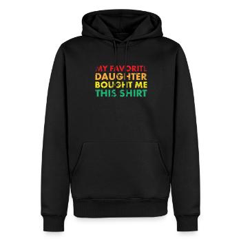 Ma fille préférée m’a donné cette chemise pour - Sweat à capuche Premium bio Homme - noir - Devant - Nico (187cm)