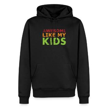 Fantastisch Wie Mein Kinderdesign Für Papa Oder - Männer Premium Bio Hoodie - Schwarz - Vorne - Nico (187cm)