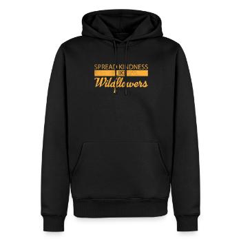 Verbreiten Sie Freundlichkeit Wie Wildflowers - Männer Premium Bio Hoodie - Schwarz - Vorne - Nico (187cm)