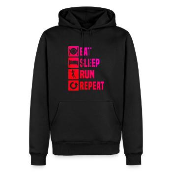 Fitness Course à pied Hommes Course de Jogging Femmes - Sweat à capuche Premium bio Homme - noir - Devant - Nico (187cm)