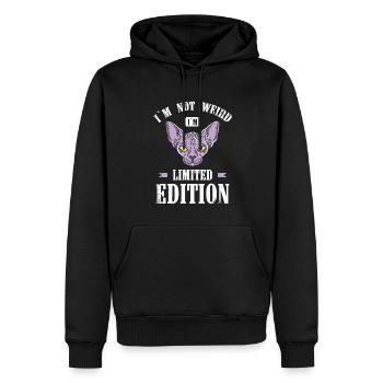 Je ne suis pas bizarre, je suis en édition limitée pour - Sweat à capuche Premium bio Homme - noir - Devant - Nico (187cm)