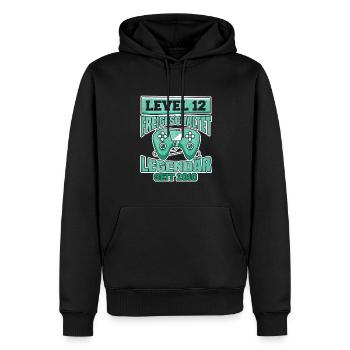 Level 12 Freigeschaltet Legendär Seit 2010 - Männer Premium Bio Hoodie - Schwarz - Vorne - Nico (187cm)