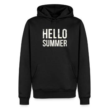 Hello Summer Ice Cream Design pour surgelé - Sweat à capuche Premium bio Homme - noir - Devant - Nico (187cm)