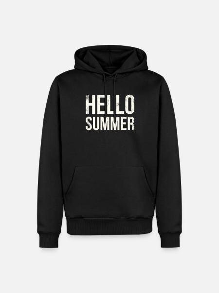 Hallo Sommer-eiscreme-design Für Gefrorene - Männer Premium Bio Hoodie - Schwarz