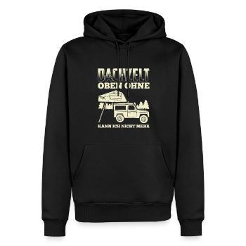 Dachzelt Oben Ohne Kann Ich Nicht Mehr Camping - Männer Premium Bio Hoodie - Schwarz - Vorne - Nico (187cm)
