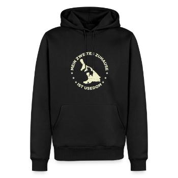 Mein Zweites Zuhause Ist Usedom Insel Urlaub - Männer Premium Bio Hoodie - Schwarz - Vorne - Nico (187cm)