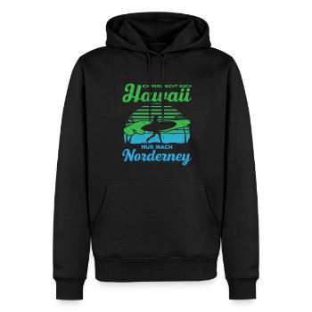 Ich Muss Nicht Nach Hawaii Nur Nach Norderney - Männer Premium Bio Hoodie - Schwarz - Vorne - Nico (187cm)