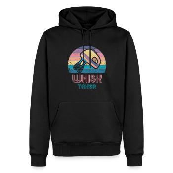 Porte-whiskies pour boulangers ou amateurs de pâtisserie - Sweat à capuche Premium bio Homme - noir - Devant - Nico (187cm)