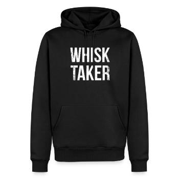 Porte-whiskies pour boulangers ou amateurs de pâtisserie - Sweat à capuche Premium bio Homme - noir - Devant - Nico (187cm)