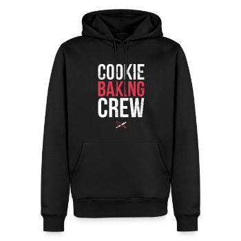 Équipe de cuisson de biscuits pour les boulangers ou les amateurs de pâtisserie - Sweat à capuche Premium bio Homme - noir - Devant - Nico (187cm)