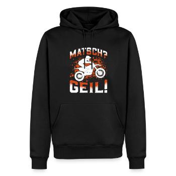 Matsch? Geil! Motocross Enduro Dirt Bike Fahren - Männer Premium Bio Hoodie - Schwarz - Vorne - Nico (187cm)