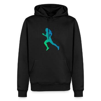 Cross Country Running Running Jogging Hommes - Sweat à capuche Premium bio Homme - noir - Devant - Nico (187cm)