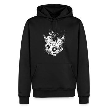 Occult Goth Gothique Punk Grunge - Sweat à capuche Premium bio Homme - noir - Devant - Nico (187cm)