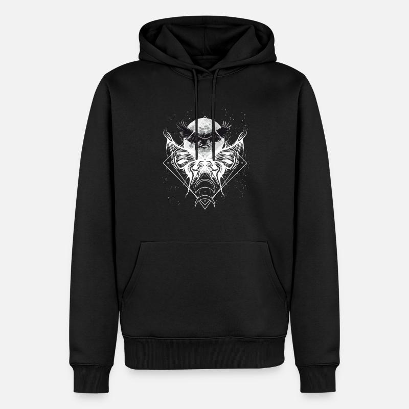 Okkult Goth Gothic Punk Grunge - Männer Premium Bio Hoodie - Schwarz