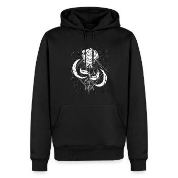 Occult Goth Gothique Punk Grunge - Sweat à capuche Premium bio Homme - noir - Devant - Nico (187cm)