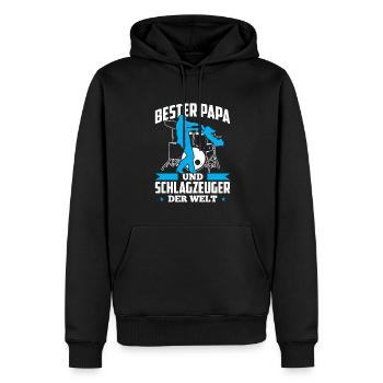 Bester Papa Und Schlagzeuger Der Welt Schlagzeug - Männer Premium Bio Hoodie - Schwarz - Vorne - Nico (187cm)