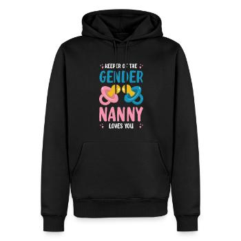 Keep The Gender, Nanny Loves You For - Men’s Premium Organic Hoodie - black - Front - Nico (187cm)