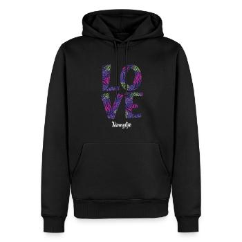 Chère nounou vie pour grand-mère grand-mère - Sweat à capuche Premium bio Homme - noir - Devant - Nico (187cm)