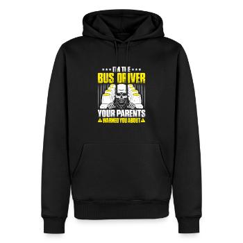 Busfahrer Bus Driver Busman Schulbusfahrer - Männer Premium Bio Hoodie - Schwarz - Vorne - Nico (187cm)