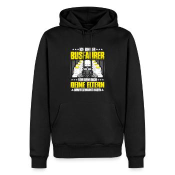 Busfahrer Bus Driver Busman Schulbusfahrer - Männer Premium Bio Hoodie - Schwarz - Vorne - Nico (187cm)