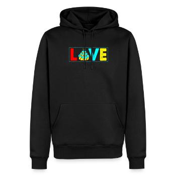 Gâteau d’amour pour les boulangers ou les amateurs de pâtisserie - Sweat à capuche Premium bio Homme - noir - Devant - Nico (187cm)