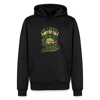 Bien sûr, je couvre tout pour les boulangers ou - Sweat à capuche Premium bio Homme - noir - Devant - Nico (187cm)