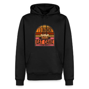Je préférerais un gâteau pour les boulangers ou les fans de pâtisserie - Sweat à capuche Premium bio Homme - noir - Devant - Nico (187cm)