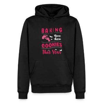 Cuire cette année plus que des biscuits pour boulanger ou - Sweat à capuche Premium bio Homme - noir - Devant - Nico (187cm)