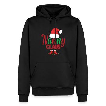 Nanny Claus Design Für Großmutter Oma - Männer Premium Bio Hoodie - Schwarz - Vorne - Nico (187cm)