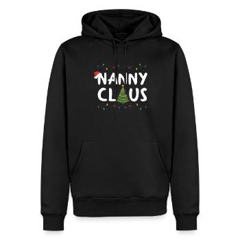 Nanny Claus Design pour grand-mère grand-mère - Sweat à capuche Premium bio Homme - noir - Devant - Nico (187cm)