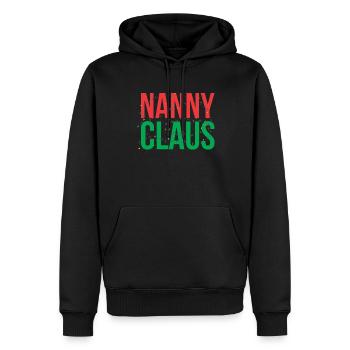 Nanny Claus Design pour grand-mère grand-mère - Sweat à capuche Premium bio Homme - noir - Devant - Nico (187cm)