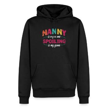 Nounou est mon nom, car la perdition est mon - Sweat à capuche Premium bio Homme - noir - Devant - Nico (187cm)